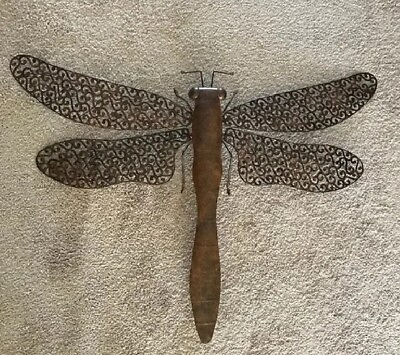 #ad Extra Large Rustic Metal Dragonfly Wall Art Sculpture Indoor or Outdoor 27 x 37quot; $68.89