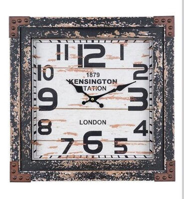 #ad Yosemite Home Decor TimeTrack Black Brown White Wall Clock $75.00