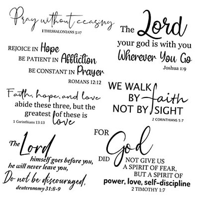 #ad Bible Verse Wall Stickers Inspirational Quote We Walk By Faith Not By Sight $22.12