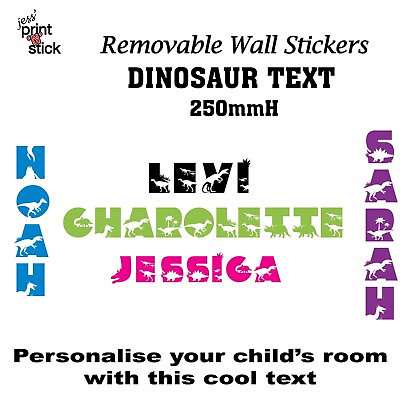 #ad Removable Wall Stickers Baby Kids Boys Girls Bedroom Dinosaur Text AU $42.95