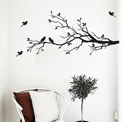 #ad Tree amp; Bird Wall Sticker Wall Decal Mural Art Wall Sticker Bedroom Home Decor $10.98