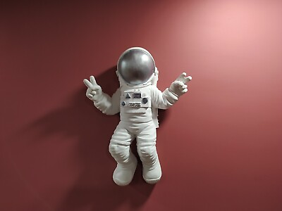 #ad Large Astronaut Wall Statue Sculpture Home Decor 3D Wall Figure Art Objects $165.00