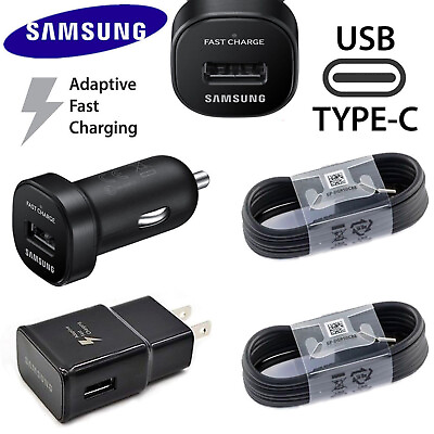 #ad Original Samsung Galaxy S10 Note10 S8 S9 Plus Fast Wall Charger OEM Type C Cable $11.49