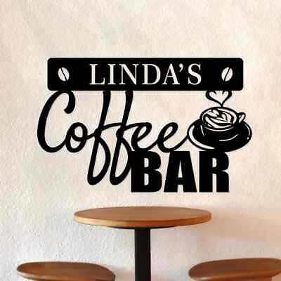 #ad #ad Personalized Kitchen Metal Sign Coffee Bar Wall Art Decor Coffee Sign $89.95