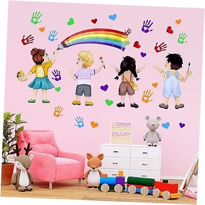 #ad #ad Wall Stickers Kids Wall Decals School Wall Decals Rainbow Wall Decals Kids A $15.32