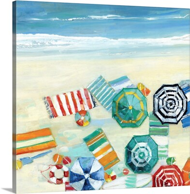 #ad Beach Fun II Canvas Wall Art Print Coastal Home Decor $163.99