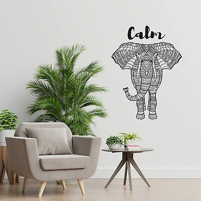 #ad Calm Elephant Elephants Quote Animal Wall Art Stickers for Kids Home Room Decals $14.00