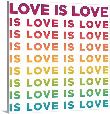 #ad Love Is Love Canvas Wall Art Print Home Decor $55.99