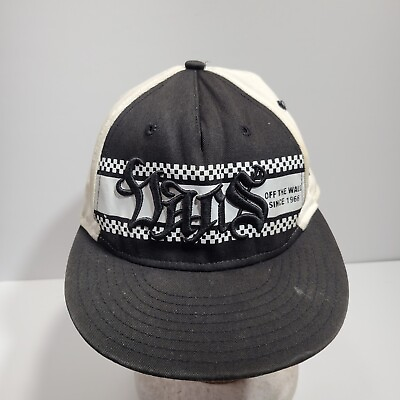 #ad Vans Off The Wall New Era Baseball Hat Cap Mens One Size Black Beige Snapback $14.24