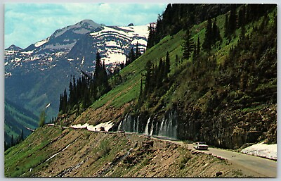 #ad Weeping Wall on Going to the Sun Road Glacier National Park Montana Postcard $4.98