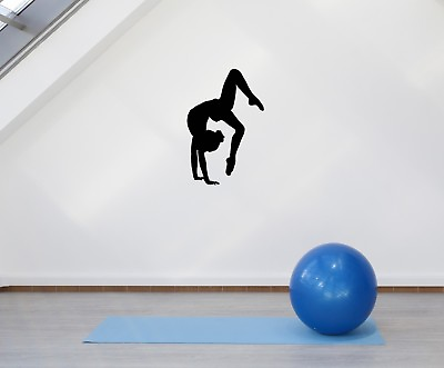 #ad Vinyl Wall Gym Yoga Girl Sport Gymnastics Home Decor Interior Wall Decal g005 $21.99