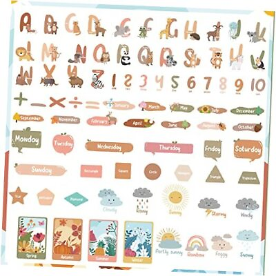 #ad #ad 9 Sheets Boho Alphabet Wall Decals Animal Alphabet Letters for Wall Number $16.51