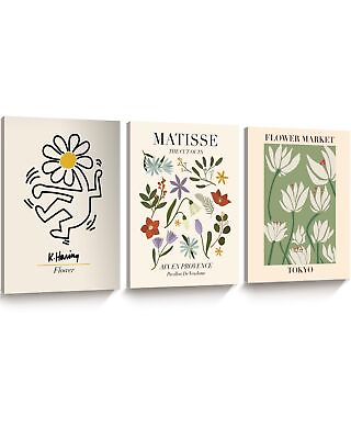 #ad Framed Matisse Wall Art Set of 3Minimalist Botanical Wall DecorTruly Quality ... $30.65