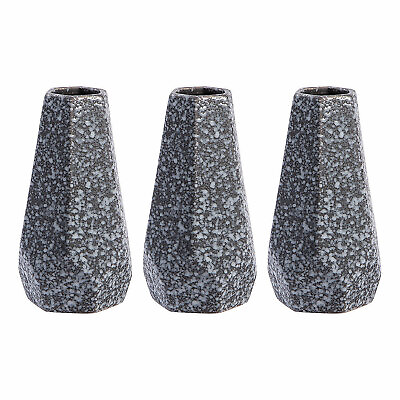 #ad #ad Grey Geometric Ceramic Vases Home Decor 3 Pieces $13.82