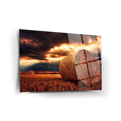 #ad Autumn Harvest Tempered Glass Wall Art Fade Proof Home Decor Wall Hangings $99.00