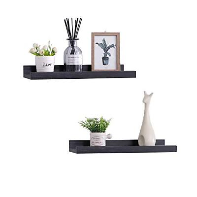 #ad 2 Pack 16 Inch Wooden Floating Shelves for Wall Living Room Bedroom Decor $25.50