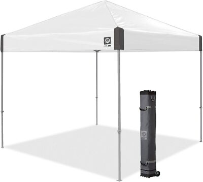 #ad E Z UP Ambassador Instant Shelter Canopy 10#x27; x 10#x27; Roller Bag White Slate $95.97