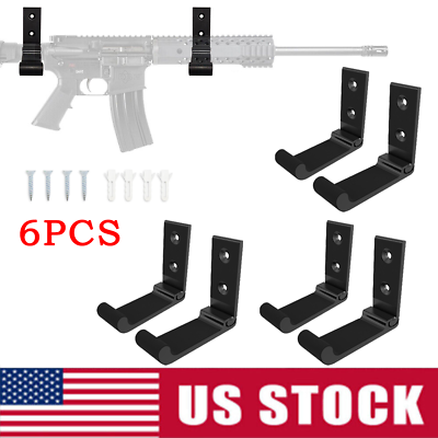 #ad 6PCS Gun Storage for WallFor storage of firearmFolding Gun Rack Wall Mount $16.99