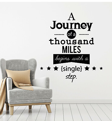 #ad Vinyl Wall Decal Journey Travel Motivational Phrase Words Home Stickers g2829 $68.99