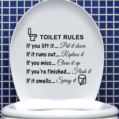 Funny Toilet Seat Sofa Chair Wall Stickers Bathroom Home Decoration Decals. v $2.41