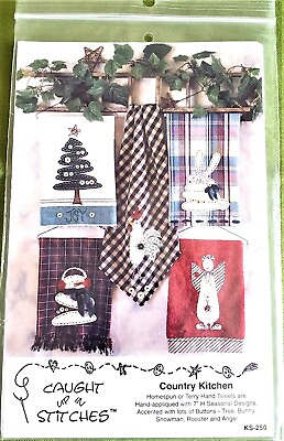 #ad #ad Country Kitchen Terry Hand Towel Applique Designs Caught Up in Stitches KS 250 $8.99