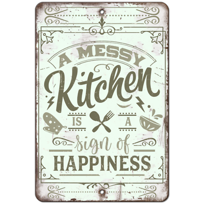 #ad Kitchen Aluminum Metal Sign Old Fashioned Vintage Country Family Kitchen Decor $21.59