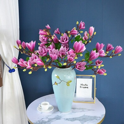 #ad Beautiful home decoration with simulated magnolia single branch flower $8.42