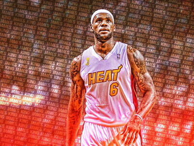 #ad V0626 King James LeBron Art Miami Heat Basketball Decor WALL POSTER PRINT CA C $67.95
