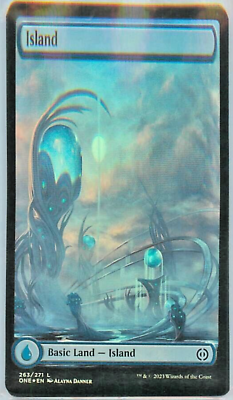#ad Phyrexia All Will Be One Full Art Island x2 In Foil NMMint Magic The Gathering $2.99