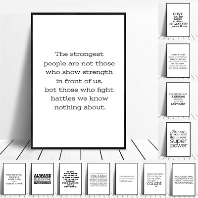 #ad #ad Inspirational English Quotes Canvas Poster Print Wall Hangings Modern Home Decor $9.69