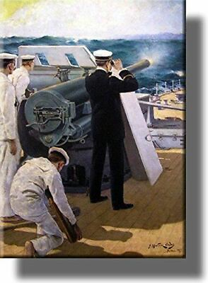 #ad #ad Navy Marines on Ship Picture on Stretched Canvas Wall Art Décor Ready to Hang $27.98