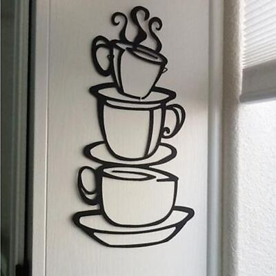 #ad #ad Coffee House Cup Decals Vinyl Wall Sticker PVC Home Decor Stickers Removable 1pc $19.60
