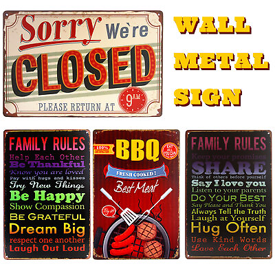 #ad Vintage Retro Tin Sign door Wall Decor Metal Bar Plaque Pub Poster Home Shop $4.99