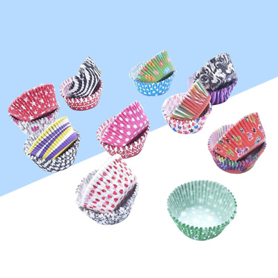 #ad 200Pcs Cupcake Liners Random Pattern for Wedding Birthday Party $9.59
