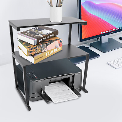 #ad 3 Tier Modern Printer Table Stand Storage Shelves For Home Office 52.5x36x63.2cm $37.91