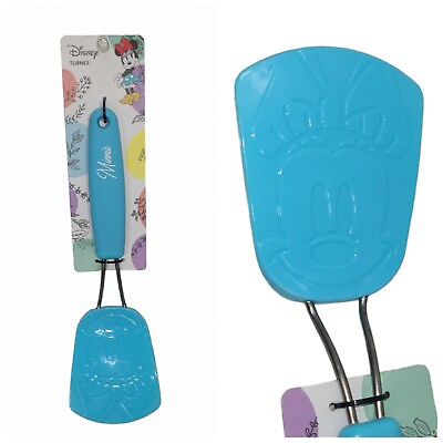 #ad Disney Minnie Mouse Kitchen Blue Turquoise Turner Spatula Silicone Handle New $12.50
