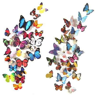 #ad 80 3D Butterfly Wall Room Decor Decorations For Teen Girls Bedroom Age 8 10 12 $11.48