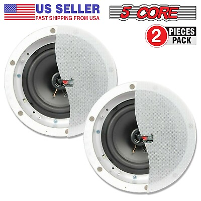 #ad #ad 5Core 2x 6.5 Inch In Wall In Ceiling Speaker 2 Way Flush Mount Home Speaker $39.99