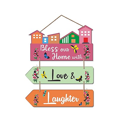 #ad Home Quote Decorative Wall Art MDF Wooden Wall Hanger for Living Room Bedroom $68.91