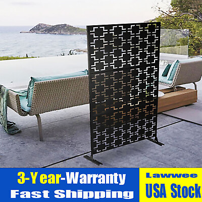 #ad #ad Outdoor Decorative Privacy Screen Panel Planter Wall Metal Fence Panels Black $161.59