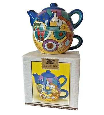 #ad Teapot amp; Cup Set One Stacking Vintage WCL 6quot; High Decorative Kitchen Theme $29.99