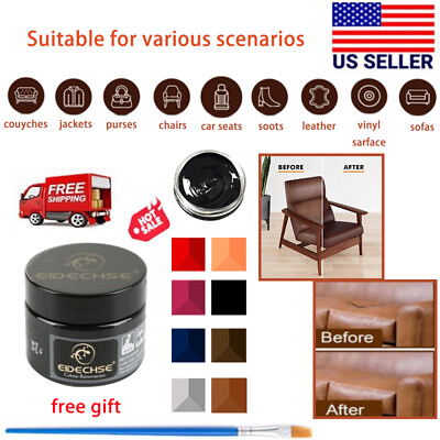 #ad Leather Repair Cream Gel Kit Filler Restore Car Seat Sofa Scratch Holes Advanced $7.85
