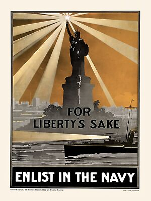 Decor Poster. Graphic Art. For liberty sake#x27;s enlist US Navy. Wall Art. 1752 $16.00