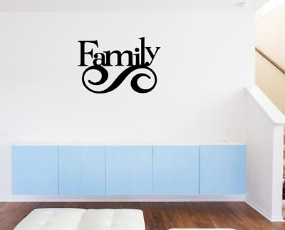 #ad Family Letter Quote Removable Vinyl Decal Stickers Wall Mural Home Decor 22 X 15 $13.41