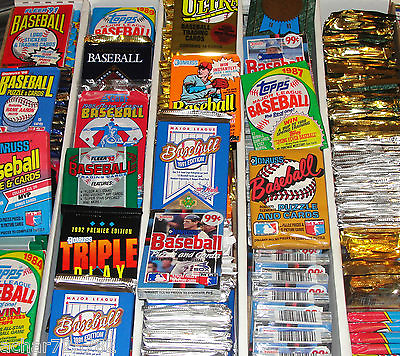 #ad #ad HUGE Lot of 100 Unopened Old Vintage Baseball Cards in Wax Cello Rack Packs $10.80