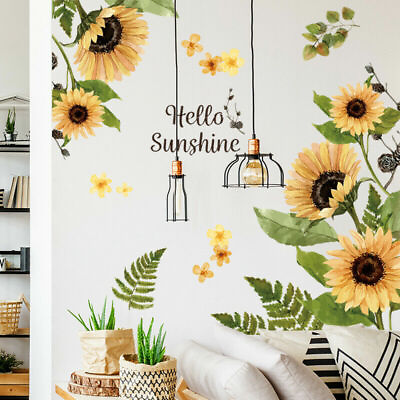 #ad Sunflower DIY PVC Removable Wall Art Sticker Vinyl Decals Room Home Mural Decor $13.99