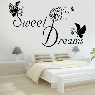 #ad Stickers DIY Decals Butterfly Quote Wall Removable Bedroom DREAMS SWEET LOVE $8.07