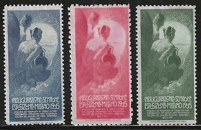 #ad #ad Art and Industry Exposition 1905 Milan Italy Set of 3 Poster Stamps $45.00