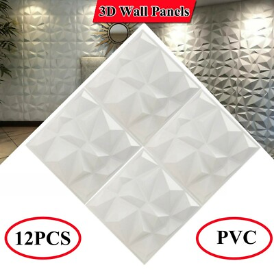 #ad DIY 3D Wall Panels Modern Design PVC Waterproof for Home Use Pack of 12 11.81quot; $28.21