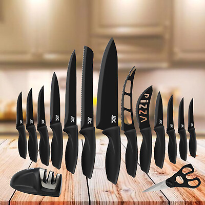 #ad #ad Knives Set Serrated Stainless Steel Steak Kitchen Chef Cutlery Sharp Knifes $14.98